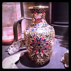 Antique BOHO style GOLD plated VASE